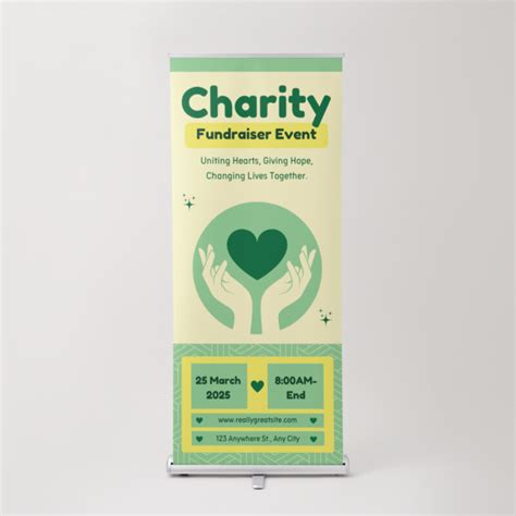 charity retractable banner templates